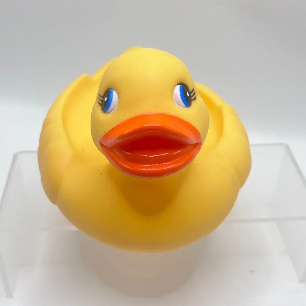 Yellow Rubber Duck Floating Soap Holder Bath Tub Accessory Toy Decor